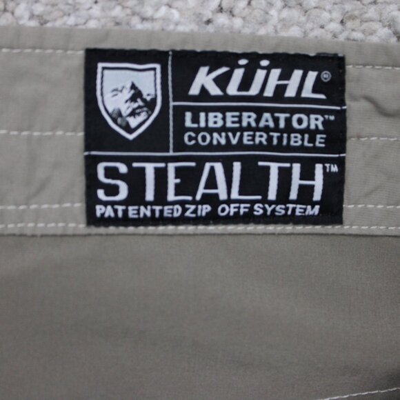 KUHL Liberator Convertible Pants Mens 36x32 Beige Zip Off Stealth Hiking Cargo - Picture 13 of 14
